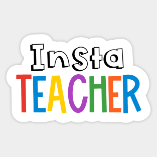 Rainbow Insta Teacher Sticker